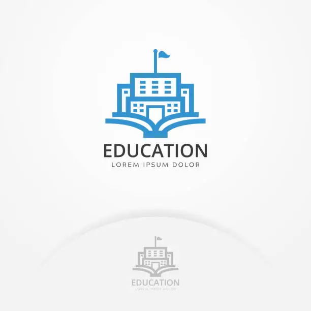 Vector illustration of Education building logo