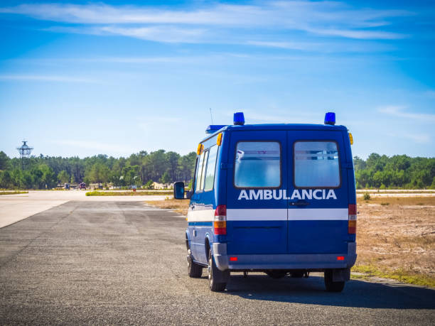 istock Military ambulance standing at Base 1012146542