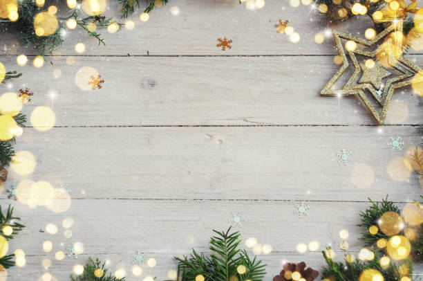 istock Christmas background on the white wooden desk 1012157846