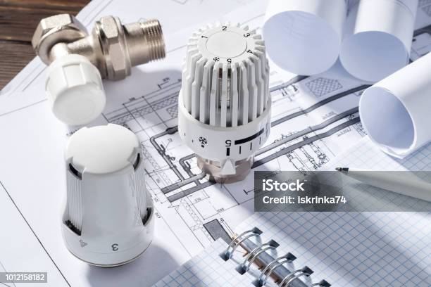 Concept Of Energy Saving Stock Photo - Download Image Now - Radiator - Heater, Heat - Temperature, Planning