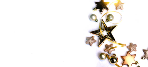 istock Christmas background. Christmas ornaments on the white 1012161414