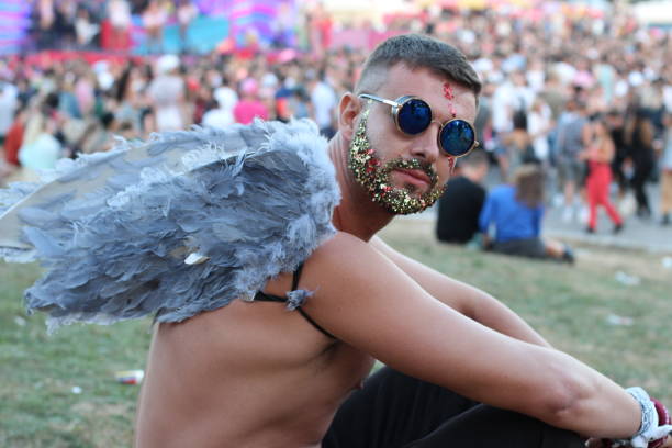 istock Angel in the crowd during a festival 1012190772