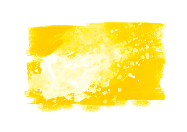 istock Yellow color graphic patches graphic brush strokes design effect element for background 1012281424