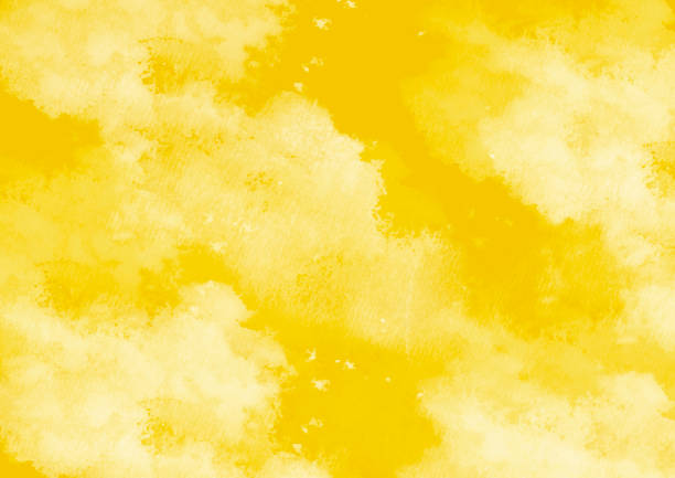 istock Yellow color graphic patches graphic brush strokes design effect element for background 1012281440