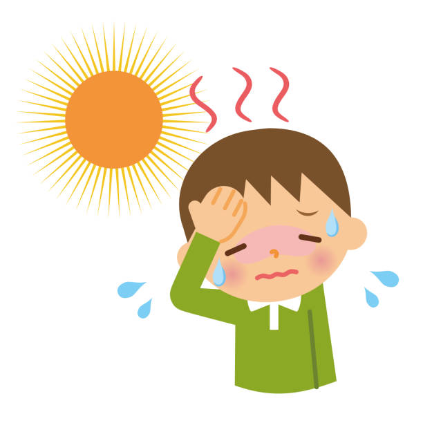 2,110 Kids Sweating Illustrations & Clip Art - iStock | School safety, Hot  weather, Heat wave