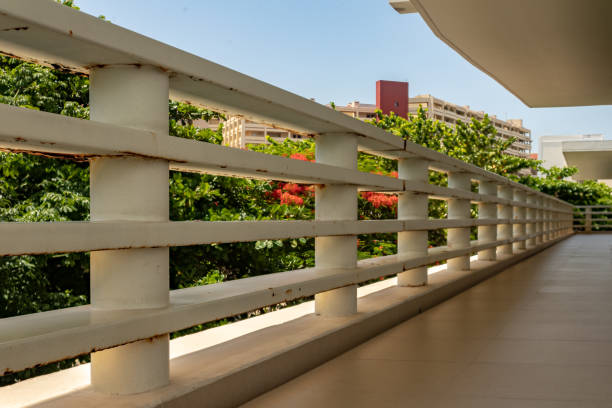 istock Cancun, Mexico; JUL 15 2018: metal white railing 1012287384