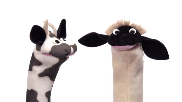 Cow and Lamb Puppets