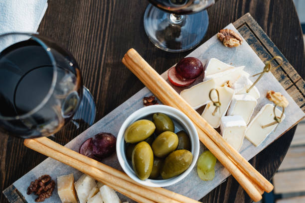 istock Still life shot of red wine and snacks 1012308834
