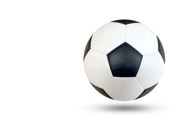 Closeup photo of a soccer ball. 