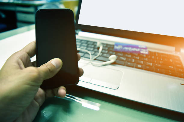 istock Hand holding smartphone,People using smartphone to shopping online by internet 1012323372