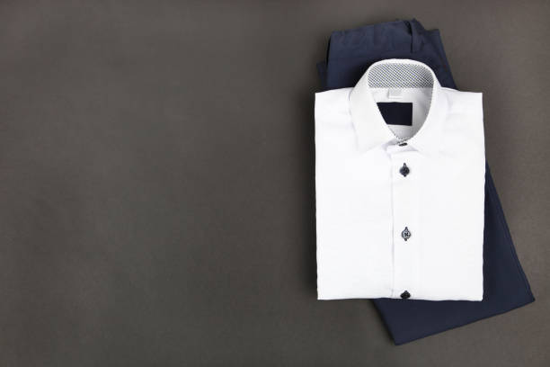 istock Men's classic shirt and trousers 1012364592