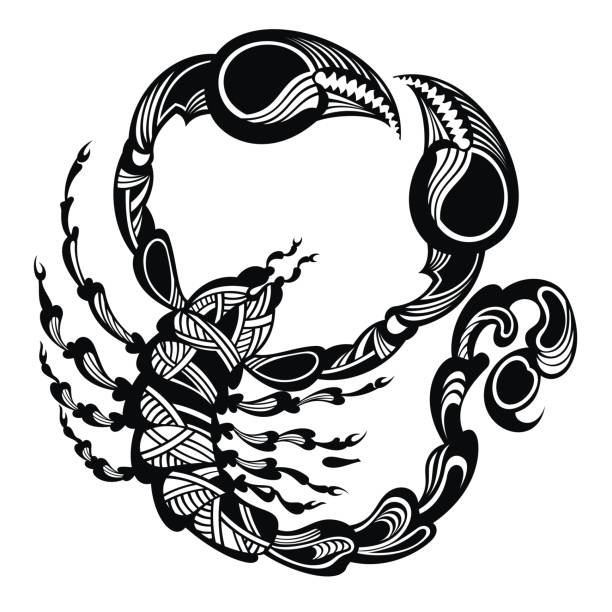 Scorpion Tattoo Animal Vector Illustration Stock Illustration - Download  Image Now - Scorpion, Tail, Abstract - iStock