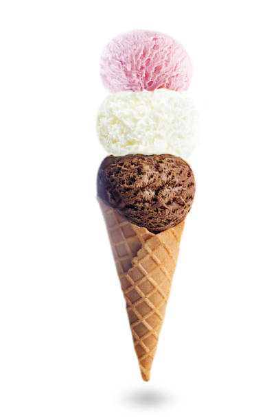 istock Strawberry, Vanilla and chocolate ice cream isolated 1012389242