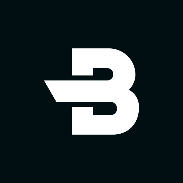 wektor logo litera b skrzydło - letter b stock illustrations