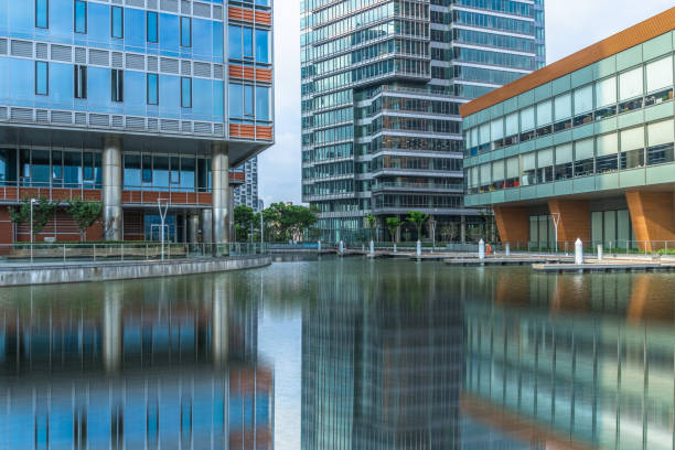 istock modern buildings at riverbank in shanghai 1012397464
