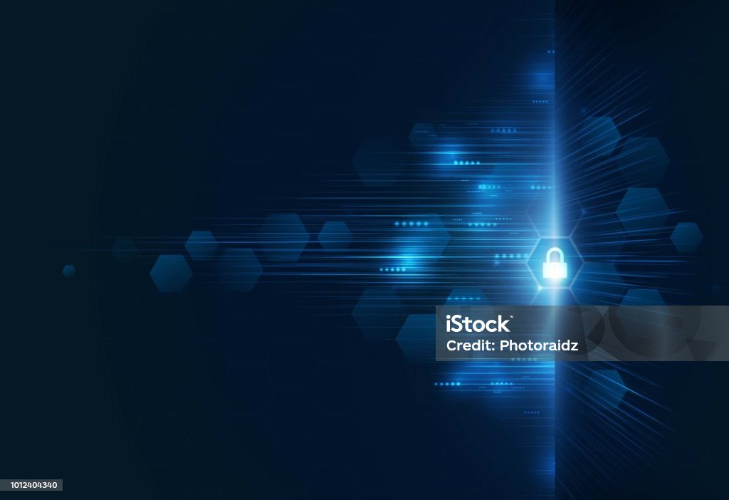 Security Network Background With Sunrise Vector Illustration Stock ...