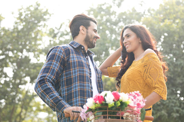 istock Happy Indian couple at park 1012411950
