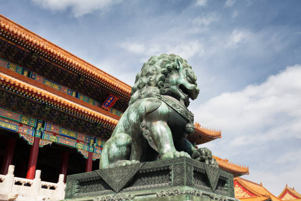 istock Bronze lions in the Forbidden City 1012430508