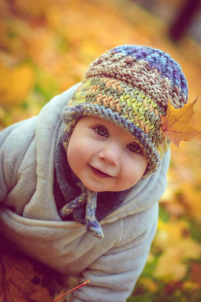 istock Happy baby boy in autumn 1012438762