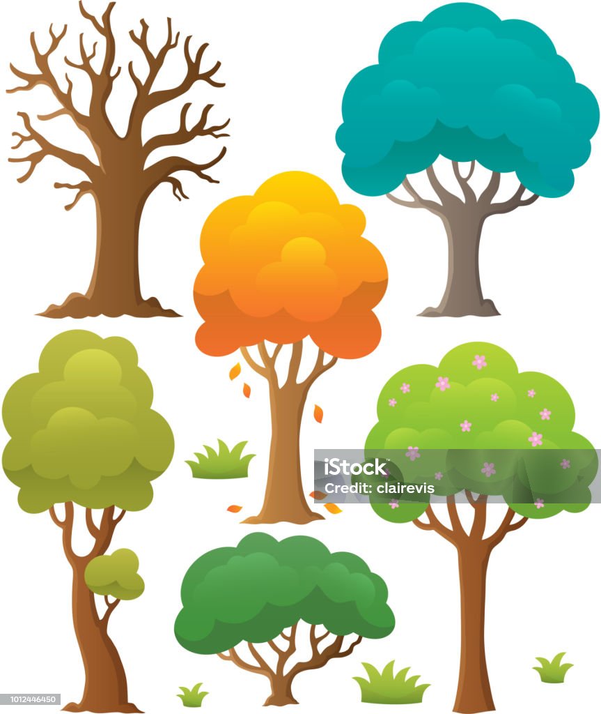 Topic Tree Printable Visual Tree Topic Collection 2 Stock Illustration - Download Image Now - Art ...