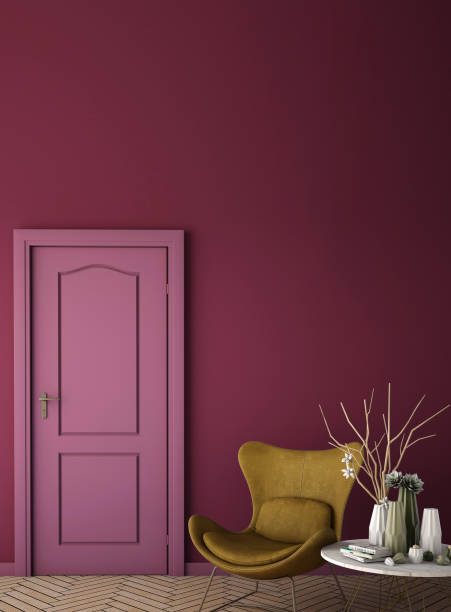 istock interior design for reception area in modern style with plant , chair ,table and many props on wood floor and deep blue wall /3d rendering/3d illustration 1012451130