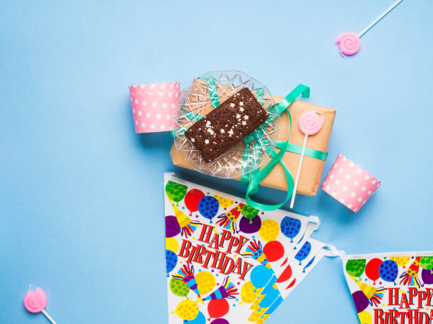 istock Happy Birthday party items flat lay 1012455438