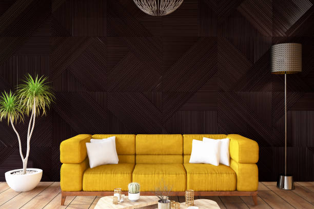 istock Modern Living Room with Green Sofa 1012481936