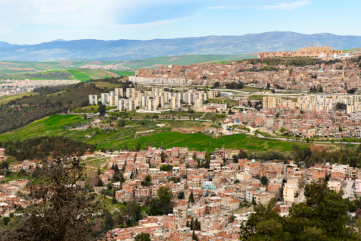 Panorama of Constantine, the capital of Constantina Province, north-eastern Algeria