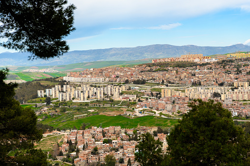 Panorama of Constantine, the capital of Constantina Province, north-eastern Algeria