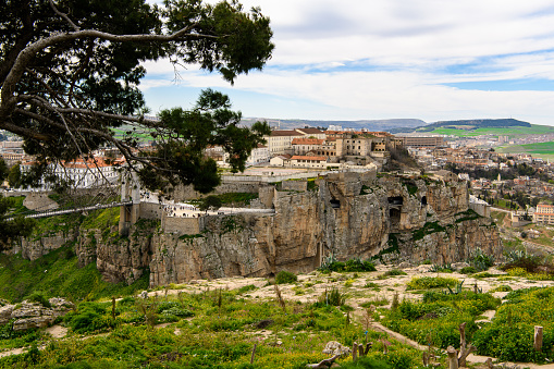 Segovia, Spain - Oct 31, 2023: Segovia is known for its well-preserved medieval architecture, including a stunning Roman aqueduct, a fairy-tale castle, and a Gothic cathedral.