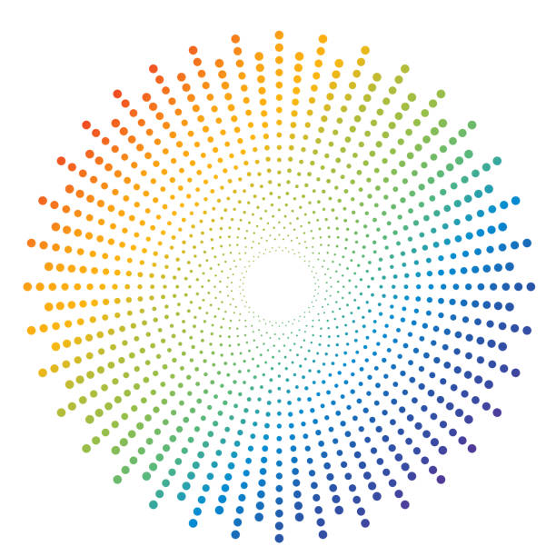 Abstract colorful rainbow dot pattern background - Vector illustration Abstract colorful rainbow dot pattern background - Vector illustration rainbow swirls stock illustrations
