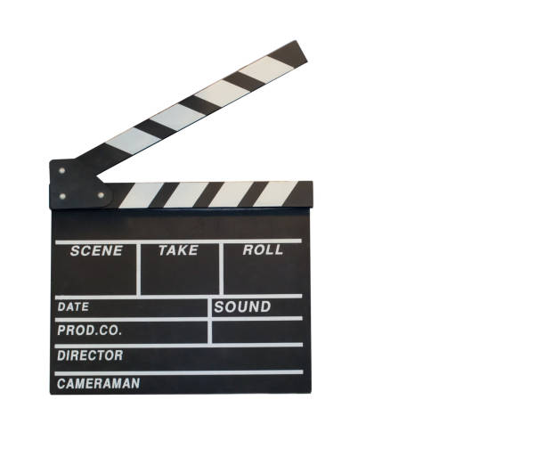istock Movie clapper isolated on white.Shown slate board. 1012510688