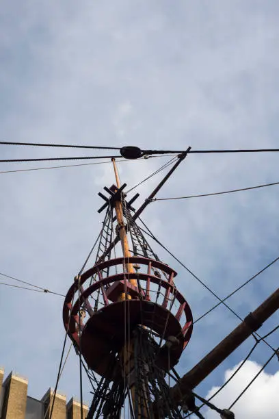 Photo of the crows nest of the golden hind