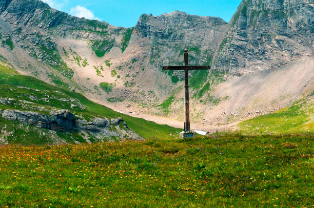 istock Typical crucifix in Swiss mountains 1012522484