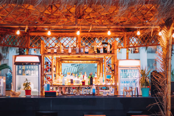 istock Bar Counter In Tropic Bar On Sea Coast 1012537870