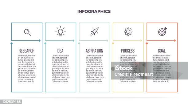 Businessinfografiken Informative Tisch Mit 5 Stufen Spalte Optionen Vektorvorlage Editierbare Linie Stock Vektor Art und mehr Bilder von Informationsgrafik