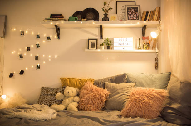 istock Cute teen bedroom 1012545584