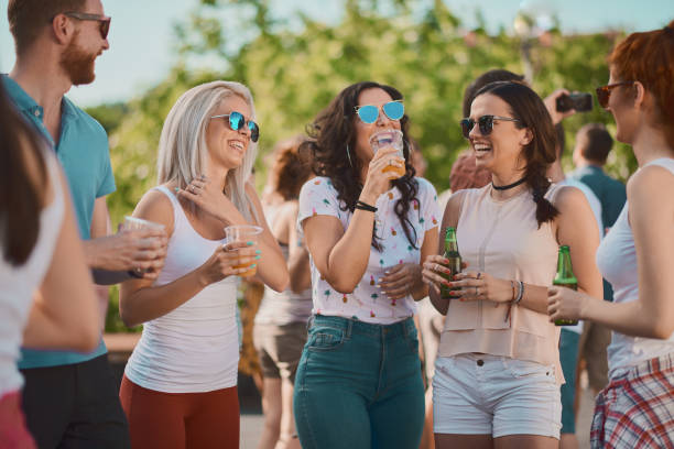 istock Group of people on festival 1012551772