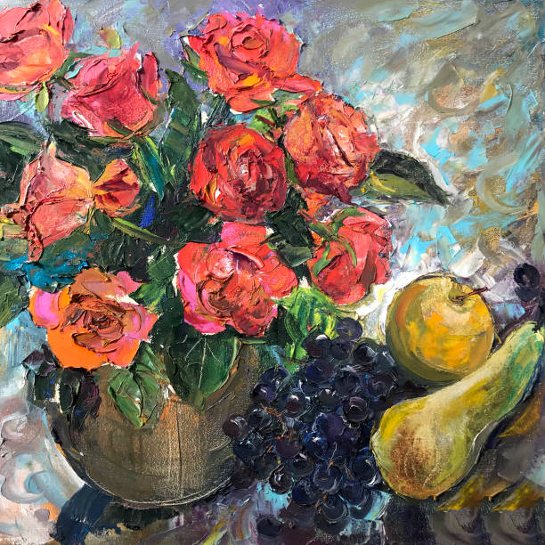 istock illustration oil painting still life 1012562396