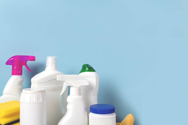 istock house cleaning products on blue background 1012569842
