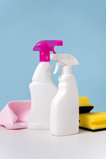 istock house cleaning products on blue background 1012569886