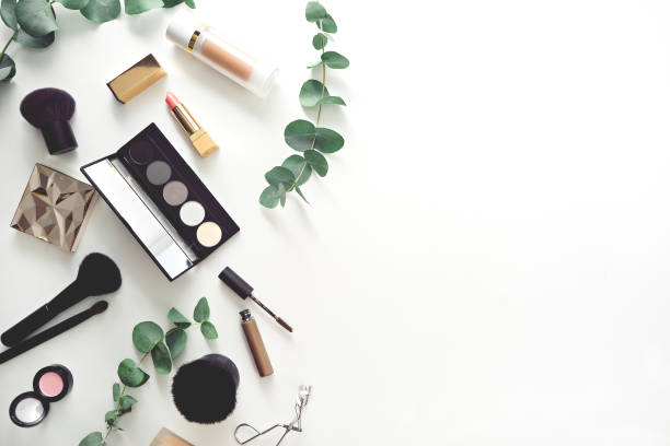 istock set of decorative cosmetics on white table 1012572982