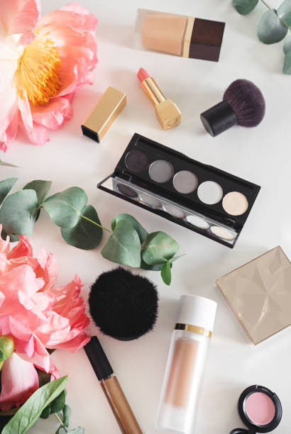 istock set of decorative cosmetics on white table 1012573158