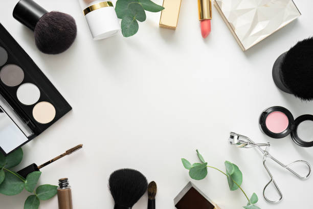istock set of decorative cosmetics on white table 1012573320
