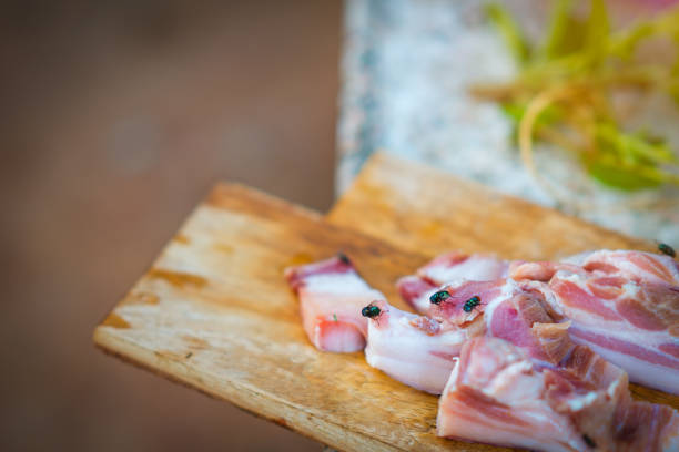 fly on meat for cooking to food