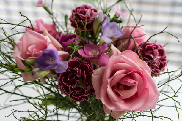istock pink rose flower bouguet close up view 1012602406