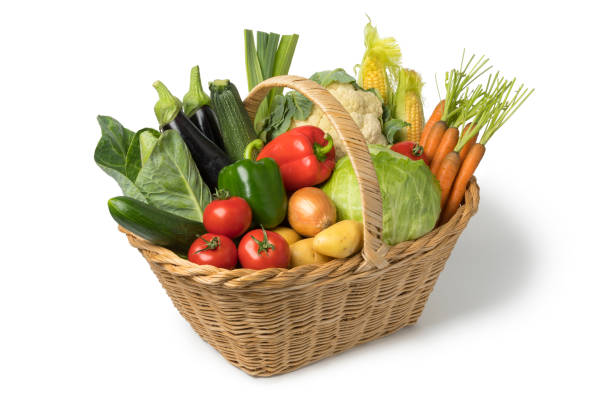 istock Basket with fresh organic vegetables 1012607218