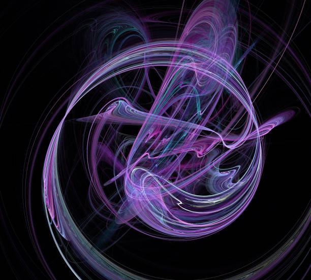 istock image of one Digital Fractal on Black Color 1012607400