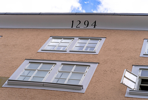 Birthplace of the famous composer Wolfgang Amadeus Mozart in Salzburg, Austria