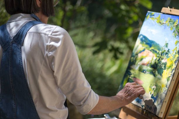 istock Active and talented senior artist 1012618128
